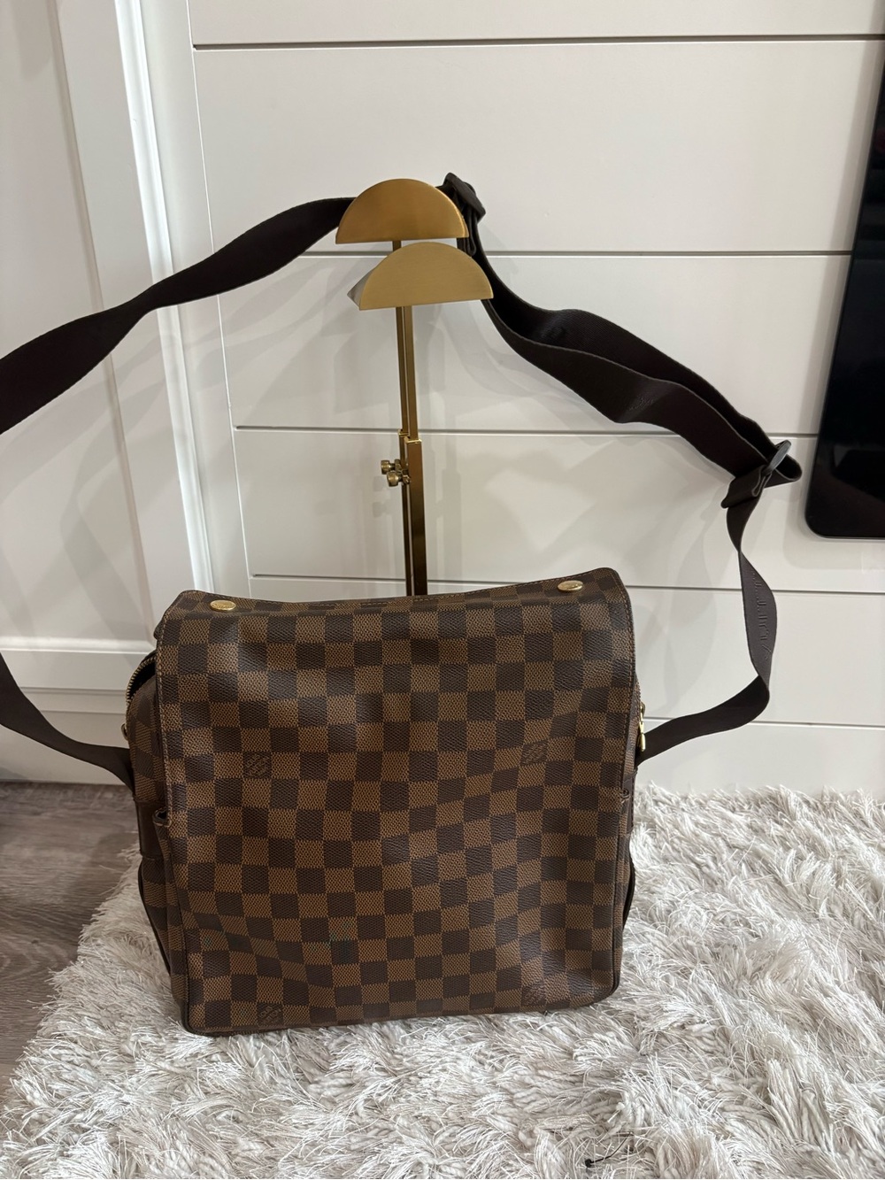 Louis Vuitton brown damier ebene navigilo Messenger bag with adjustable strap